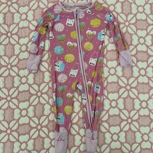 Little sleepies pink milk and cookies